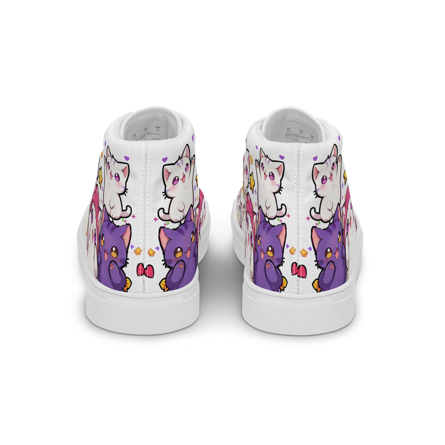 Unisex High top canvas shoes - Cute Cats