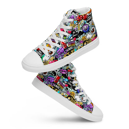 High top canvas shoes - Grafitti