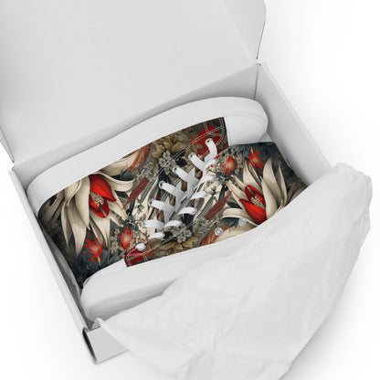 Women’s Floral High-Top Canvas Sneakers