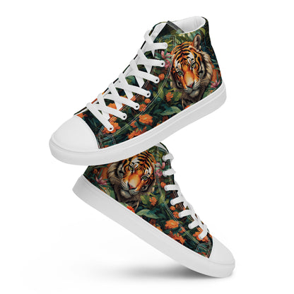Tiger & Jungle High-Top Canvas Shoes