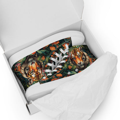 Tiger & Jungle High-Top Canvas Shoes