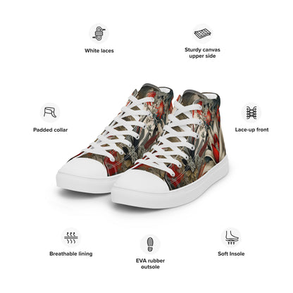 Women’s Floral High-Top Canvas Sneakers