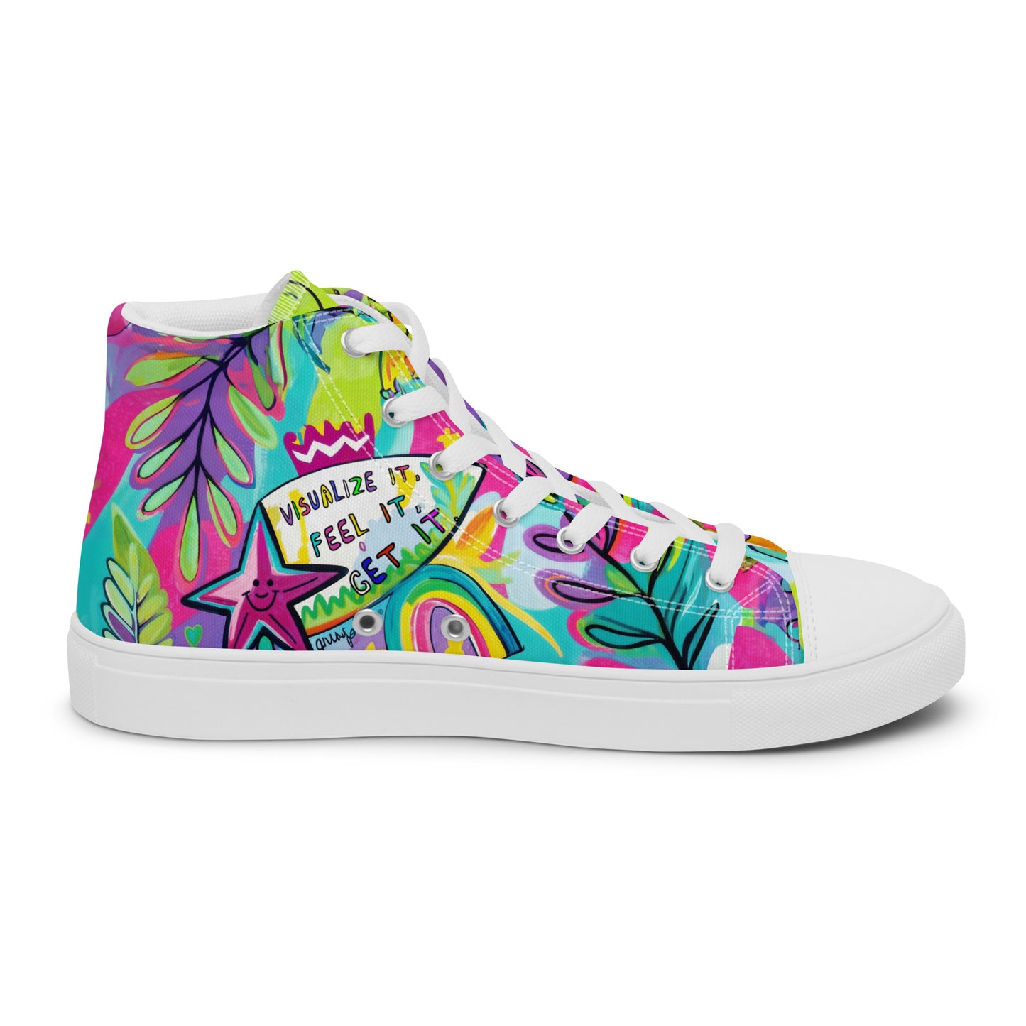 Unisex high top canvas shoes- Feel it