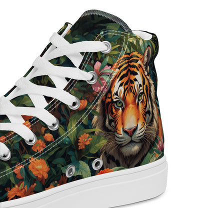 Tiger & Jungle High-Top Canvas Shoes