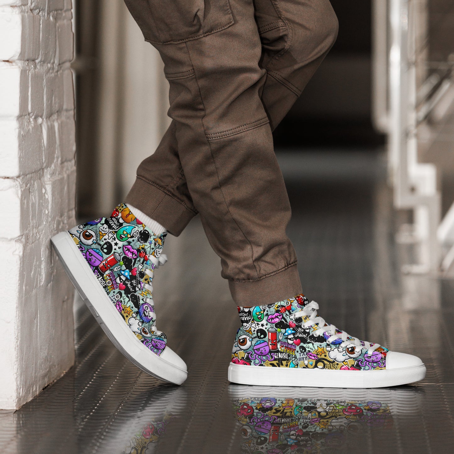 High top canvas shoes - Grafitti