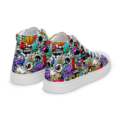 High top canvas shoes - Grafitti