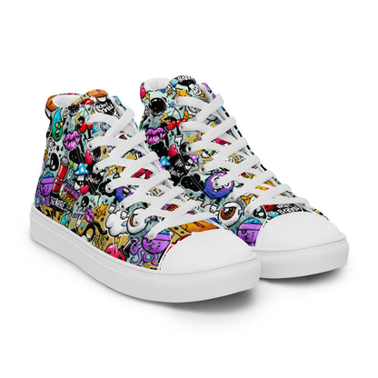 High top canvas shoes - Grafitti