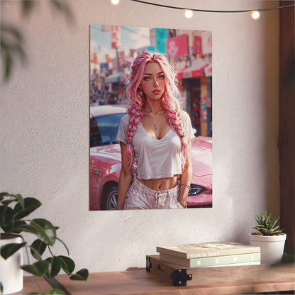 Metal Print - Bubblegum Drive - 16.5’’ x 23.4’’ (Vertical) - Home Decor
