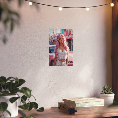 Metal Print - Bubblegum Drive - 7.9’’ x 11.8’’ (Vertical) - Home Decor