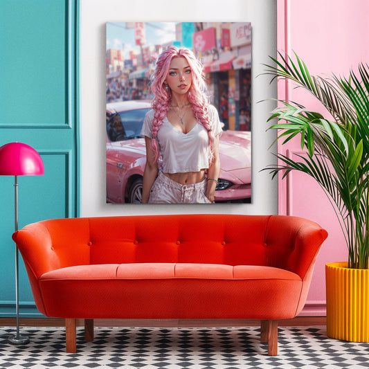 Metal Print - Bubblegum Drive - Home Decor
