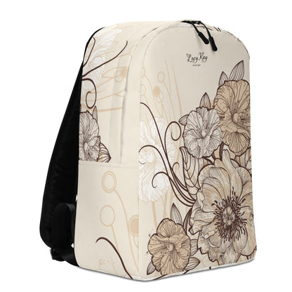 Minimalist Backpack - Vintage Floral Design - Bags