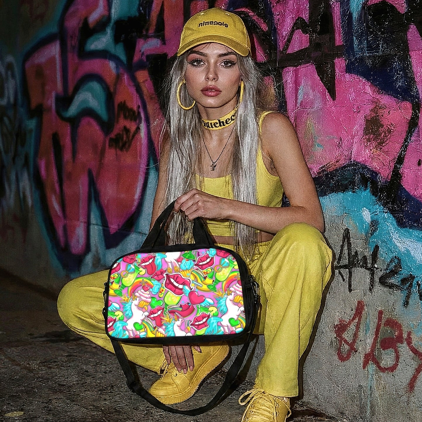 Fitness Handbag - Vibrant Pop Art