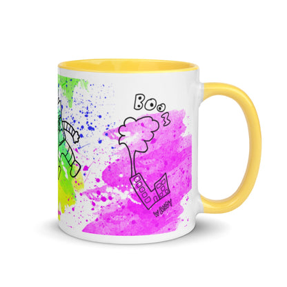 Mug with Color Inside - Doodles - Yellow - Mugs