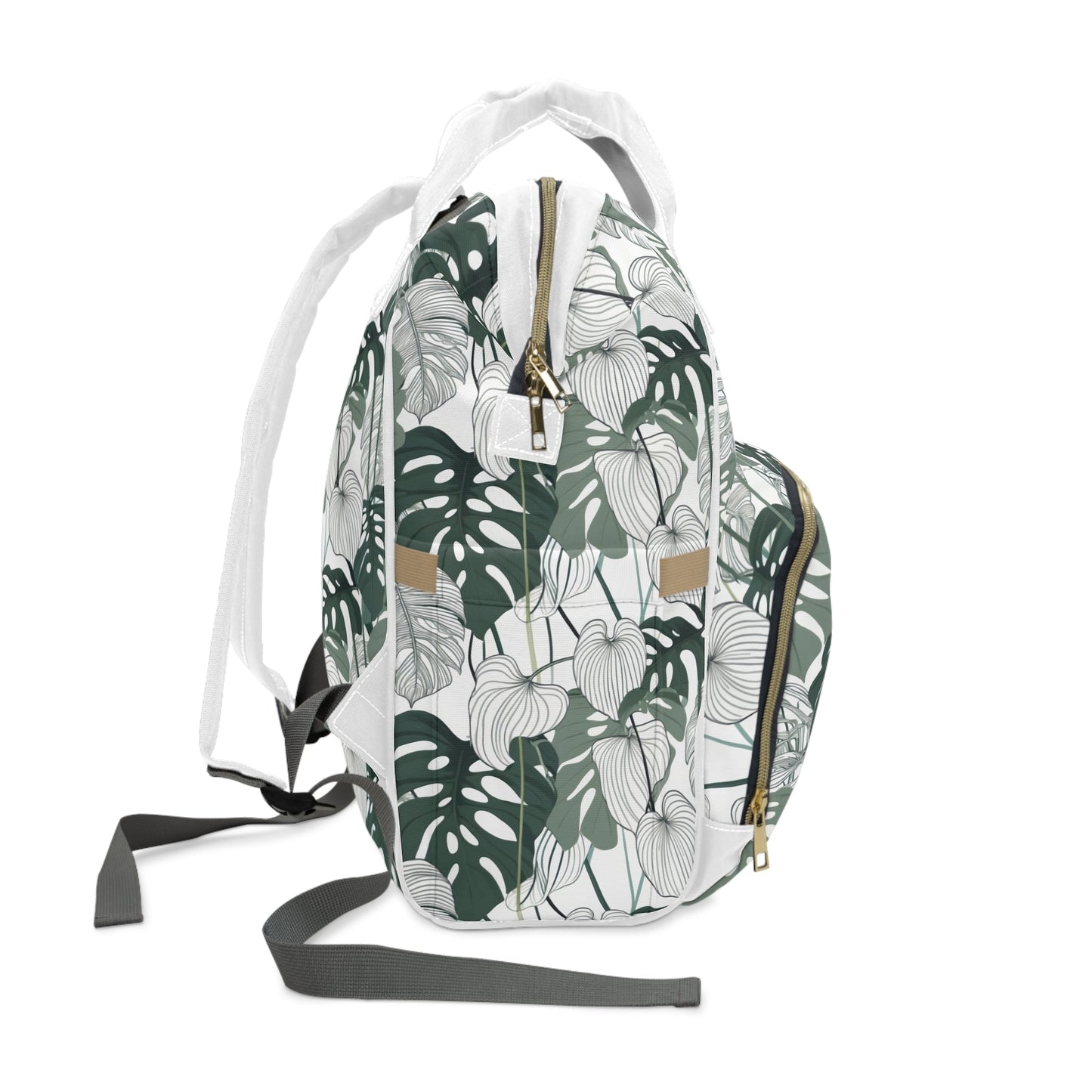 Multifunctional Backpack - Tropical Leaves pattern - 15.0’’ × 10.8’’ × 6.7’’ - Bags
