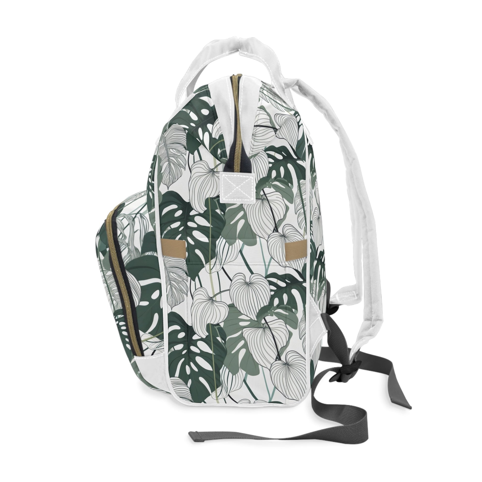 Multifunctional Backpack - Tropical Leaves pattern - 15.0’’ × 10.8’’ × 6.7’’ - Bags