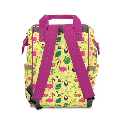Multifunctional Backpack with Cute Flamenco Pattern - 15.0’’ × 10.8’’ × 6.7’’ - Bags