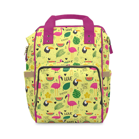 Multifunctional Backpack with Cute Flamenco Pattern - 15.0’’ × 10.8’’ × 6.7’’ - Bags