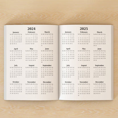 Minimalist Monthly Calendar Planner 2024-2025