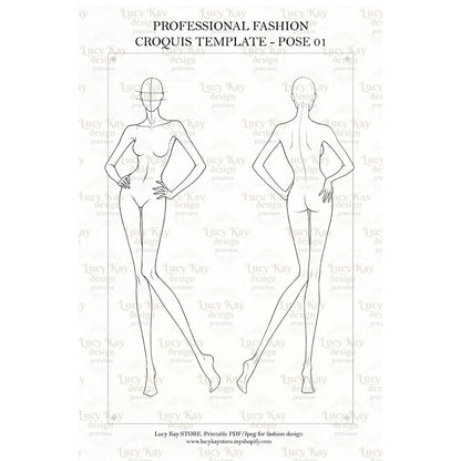 Procreate Fashion Croquis Bundle – Printable Illustration Kit