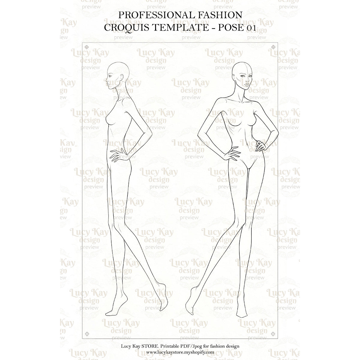 Procreate Fashion Croquis Bundle – Printable Illustration Kit