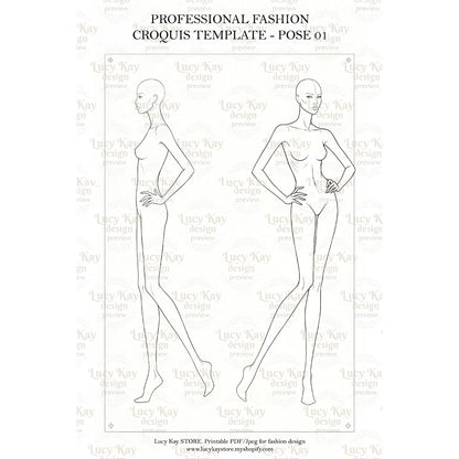 Procreate Fashion Croquis Bundle – Printable Illustration Kit