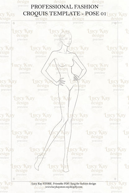Procreate Fashion Croquis Bundle – Printable Illustration Kit