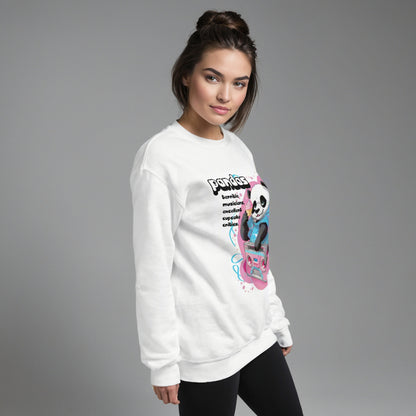 Cool Panda Boombox Sweatshirt - Funny Music Lover Crewneck - Sweatshirt