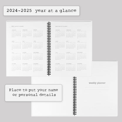 Personalized Hardcover Spiral Undated Planner - ’The Journey Begins’ - planner
