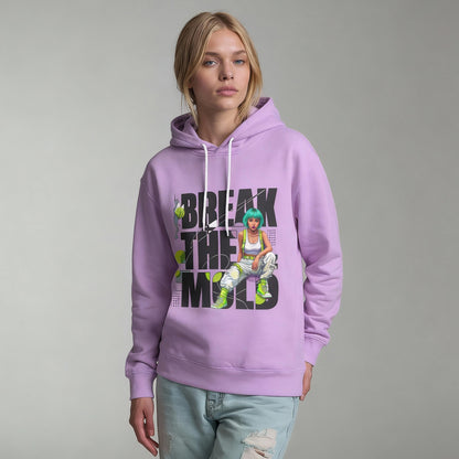Break The Mold Hoodie | Bold Typography, Neon Accent by Printify