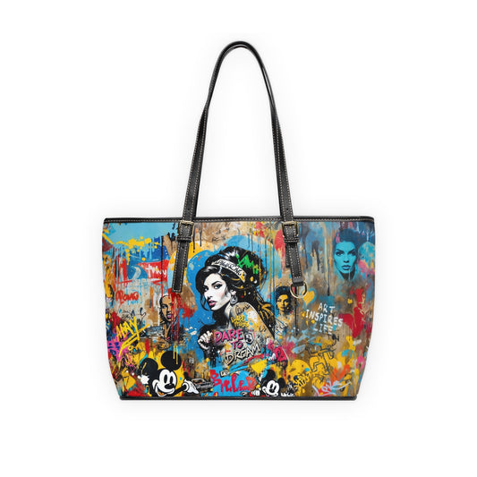 PU Leather Shoulder Bag - Amy Winehouse - 16’’ x 10’’ / Black - Bags