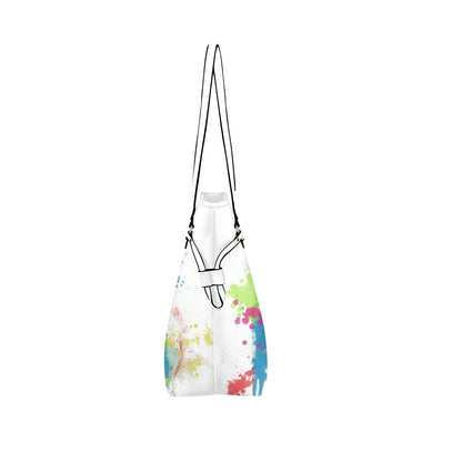 PU Leather Tote Bag with Vibrant Woman Portrait - One Size - Tote bags