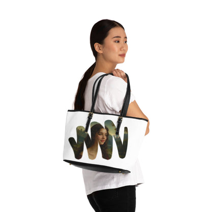 Shoulder Bag - Renaissance Style Painting of Mysterious Woman - 16’’ x 10’’ / Black - Bags