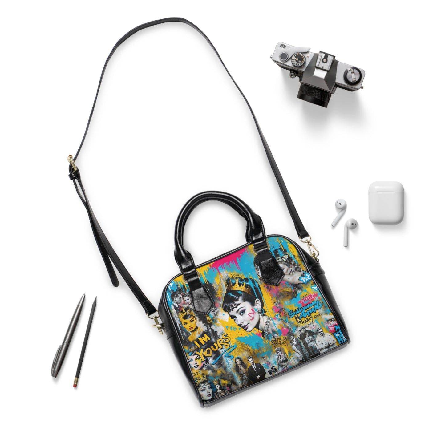 Shoulder Handbag - Audrey Hepburn - 9.45’’ x 8.27’’ / Black - Bags