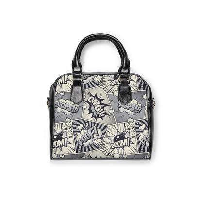 Shoulder Handbag - Comic book Pattern - 9.45’’ x 8.27’’ / Black - Bags