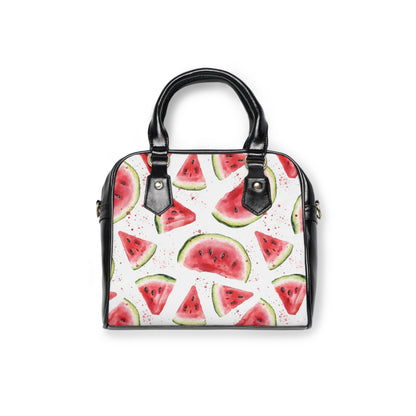 Shoulder Handbag- Sweet Melon - 9.45’’ x 8.27’’ / Black - Bags