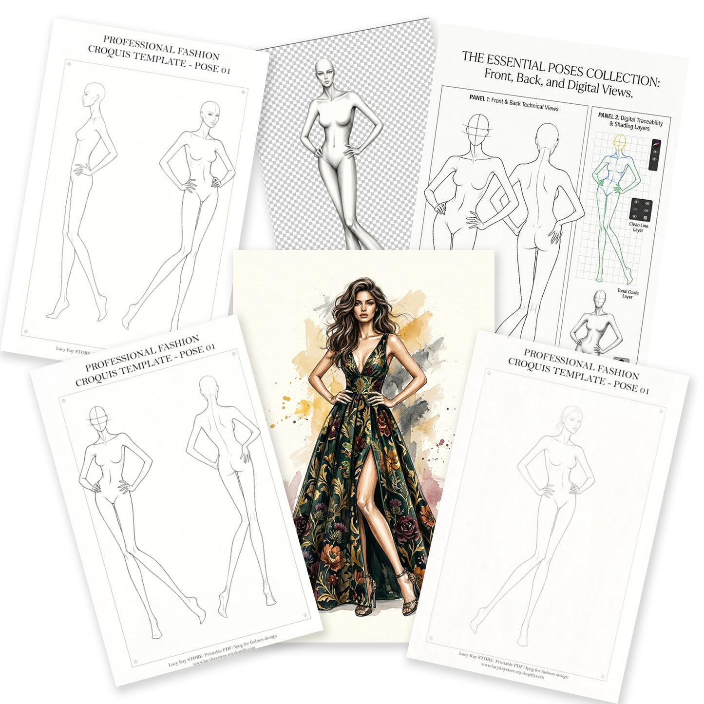 Procreate Fashion Croquis Bundle – Printable Illustration Kit