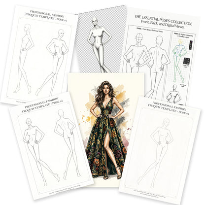 Procreate Fashion Croquis Bundle – Printable Illustration Kit