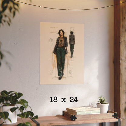 Fashion Illustration Archive Fine Art Print — Watercolor Matte Poster