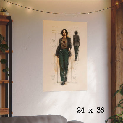 Fashion Illustration Archive Fine Art Print — Watercolor Matte Poster