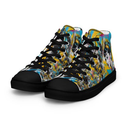 Unisex high top canvas shoes- Audrey Hepburn - Shoes