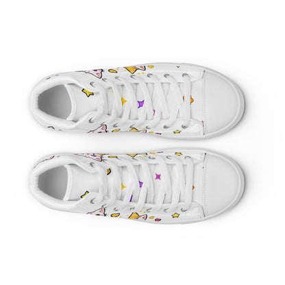 Unisex High top canvas shoes - Cute Cats - Shoes