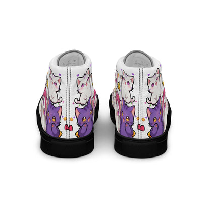 Unisex High top canvas shoes - Cute Cats - Shoes
