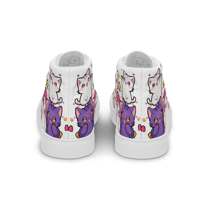 Unisex High top canvas shoes - Cute Cats - Shoes