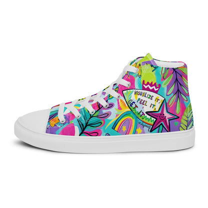 Unisex high top canvas shoes- Feel it - Shoes
