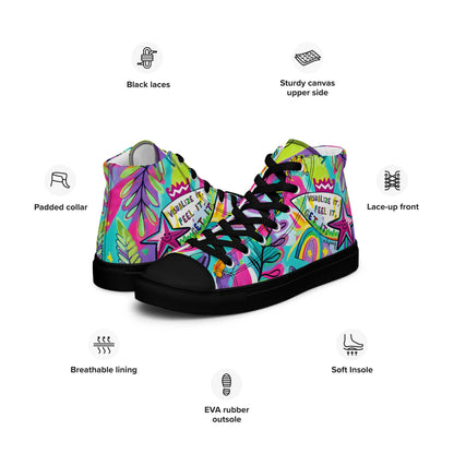 Unisex high top canvas shoes- Feel it - Shoes