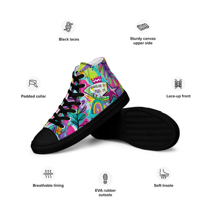 Unisex high top canvas shoes- Feel it - Shoes