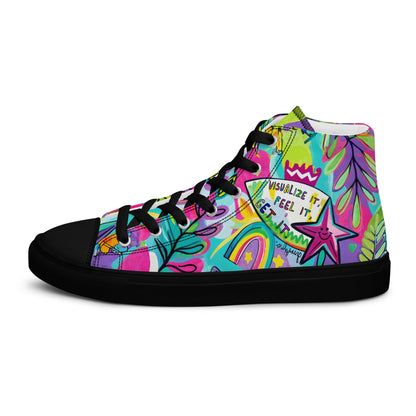 Unisex high top canvas shoes- Feel it - Shoes