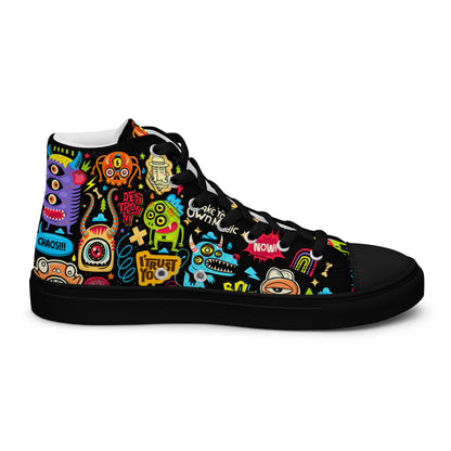 Unisex high top canvas shoes - Little monsters - Shoes