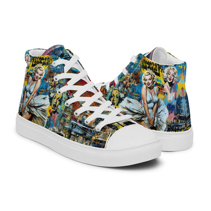 Unisex high top canvas shoes - Marilyn Monroe - Shoes