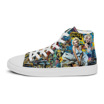 Unisex high top canvas shoes - Marilyn Monroe - Shoes
